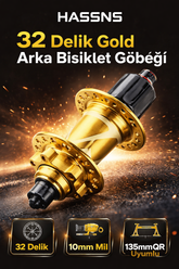 HASSNS Pro7 32 Delik Sarı Arka Bisiklet Göbeği