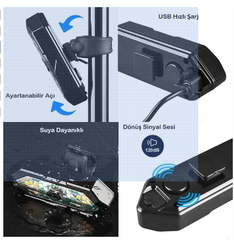 Kablosuz Kumandalı Bisiklet / Scooter LED Sinyal Lambası – USB Şarjlı