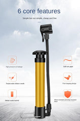 Bisiklet Pompası Top Şişirme Araba El Hava Pompa İğne Hediyeli