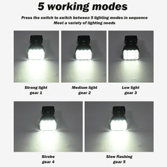 Bisiklet Şarjlı 12 Led Fener Kornalı Lcd İkaz Lambası Işıldak Zil Su Geçirmez Gidon