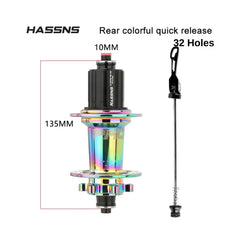 Hassns Pro7 Arka Göbek 32 Delik Rainbow