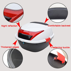 Motosiklet Arka Çanta Bagaj Kilitli Eşya Kask Depolama Motor Sepeti Reflektörlü