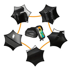 Motosiklet Bisiklet 3 Bölmeli Çanta Su Geçirmez Telefon Tutucu Gidon Uyumlu