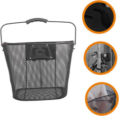 Ön Gidon Bağlantılı Bisiklet Sepeti Ön Arka Uyumlu Eşya Taşıma Sepet Askılı Metal