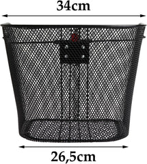 Ön Gidon Bağlantılı Bisiklet Sepeti Ön Arka Uyumlu Eşya Taşıma Sepet Askılı Metal