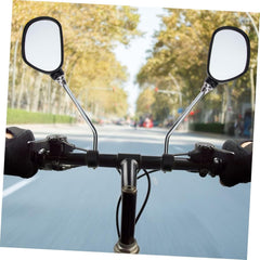 Reflektörlü Bisiklet Gidon Aynası Geniş Açılı Dönebilen İkili Çift Dikiz Ayna