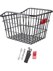 Reflektörlü Bisiklet Sepeti Ön Arka Uyumlu Eşya Taşıma Sepet Askılı Metal