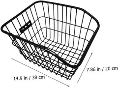 Reflektörlü Bisiklet Sepeti Ön Arka Uyumlu Eşya Taşıma Sepet Askılı Metal