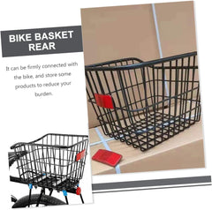 Reflektörlü Bisiklet Sepeti Ön Arka Uyumlu Eşya Taşıma Sepet Askılı Metal