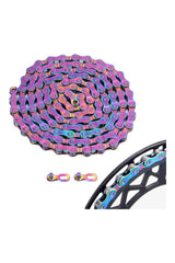 SF X Renkli 8 li Paslanmaz Bisiklet Zinciri Renkli Galvanik Mekanik Tamir Zinciri