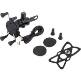 Şarjlı Telefon Tutucu Motosiklet USB Çıkışlı Ayna Bağlantılı