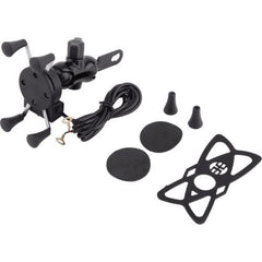 Şarjlı Telefon Tutucu Motosiklet USB Çıkışlı Ayna Bağlantılı