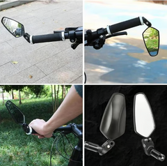 Gidon İçi Uyumlu 360° Döner Geniş Açılı Tekli Bisiklet Dikiz Aynası