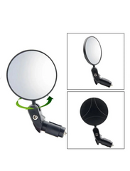 Yuvarlak Gidon İçi Uyumlu 360° Ayarlanabilir Tekli Bisiklet Dikiz Aynası – Siyah