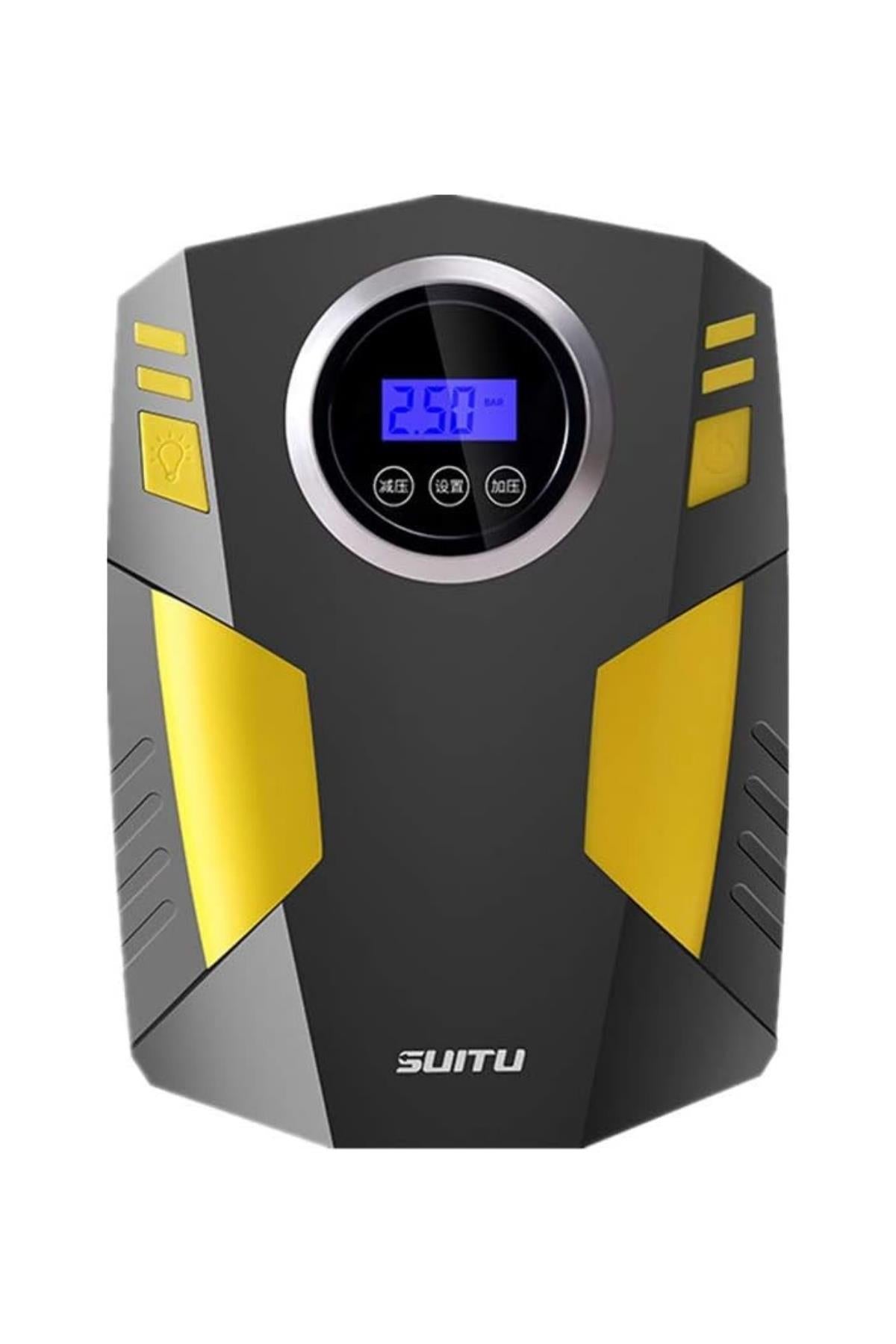 Araç Hava Lastik Şişirme Kompresörü Göstergeli Oto Lastik Pompası