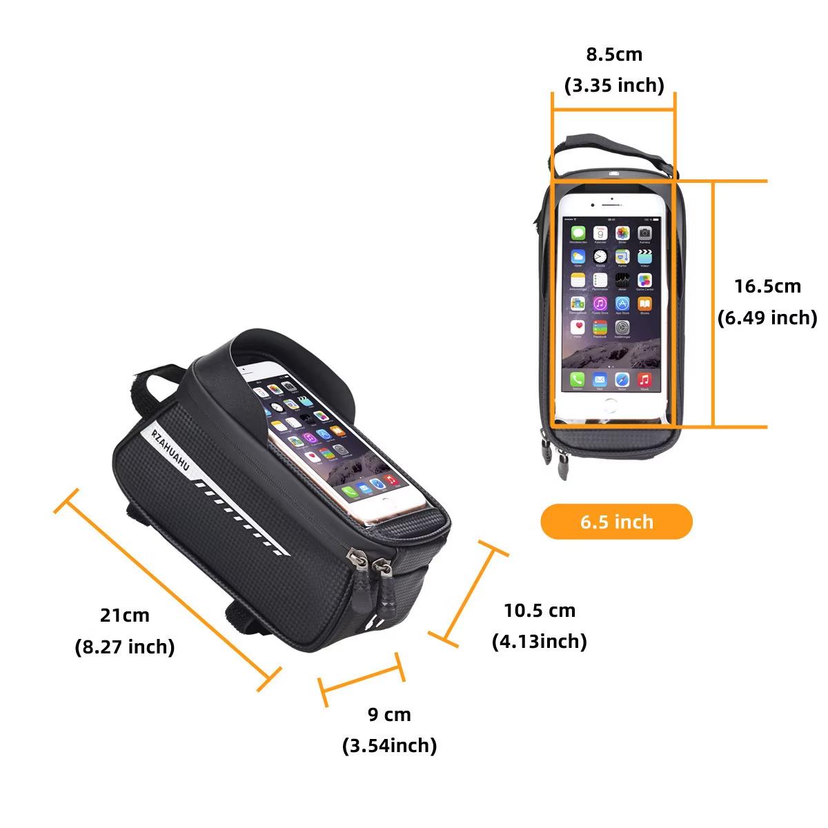 Bisiklet Elektrikli Scooter Bölmeli Çanta Su Geçirmez Telefon Tutucu Gidon Uyumlu Çantası