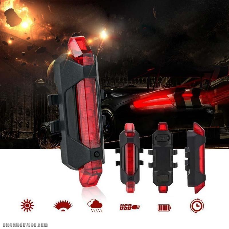 Bisiklet Işığı LED Stop Arka İkaz Işık Lamba USB Şarjlı 4 Mod
