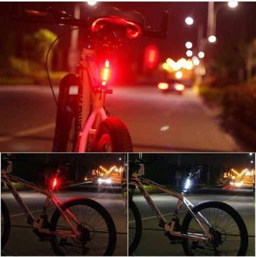 Bisiklet Işığı LED Stop Arka İkaz Işık Lamba USB Şarjlı 4 Mod