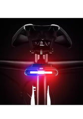 Bisiklet Scooter Solar Led Kırmızı Mavi Sarı USB Şarj Edilebilir Ön Arka Lamba Işığı
