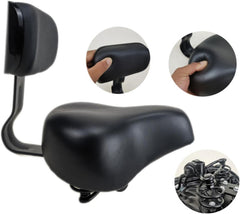 Bisiklet Sırt Destekli Sele Koltuğu Arkalıklı Ayarlamalı Geniş Elektrikli Koltuk Selesi Siyah