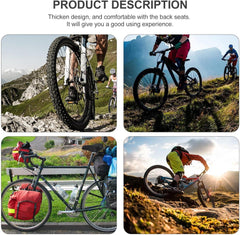 Bisiklet Sırt Destekli Sele Koltuğu Arkalıklı Ayarlamalı Geniş Elektrikli Koltuk Selesi Siyah