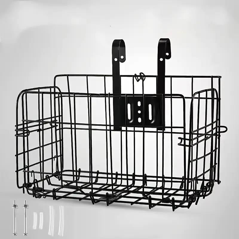 Katlanır Bisiklet Sepeti Ön Arka Uyumlu Eşya Taşıma Sepet Askılı Metal