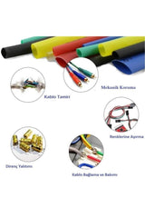 Makaron 580 Parça Renkli Daralan Tamir Kiti Seti Kutulu Kablo Koruyucu Açık Kapatma Aparatları