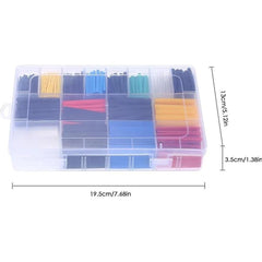 Makaron 580 Parça Renkli Daralan Tamir Kiti Seti Kutulu Kablo Koruyucu Açık Kapatma Aparatları