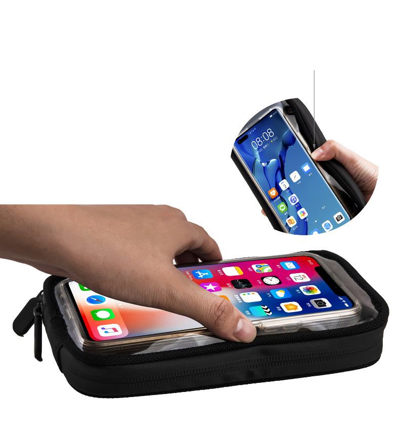 Motosiklet Bisiklet Su Geçirmez Telefon Tutucu Çanta Ayna Uyumlu