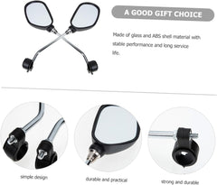 Reflektörlü Bisiklet Gidon Aynası Geniş Açılı Dönebilen İkili Çift Dikiz Ayna
