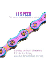 Renkli 11 li Paslanmaz Bisiklet Zinciri Renkli Galvanik Mekanik Tamir Zinciri