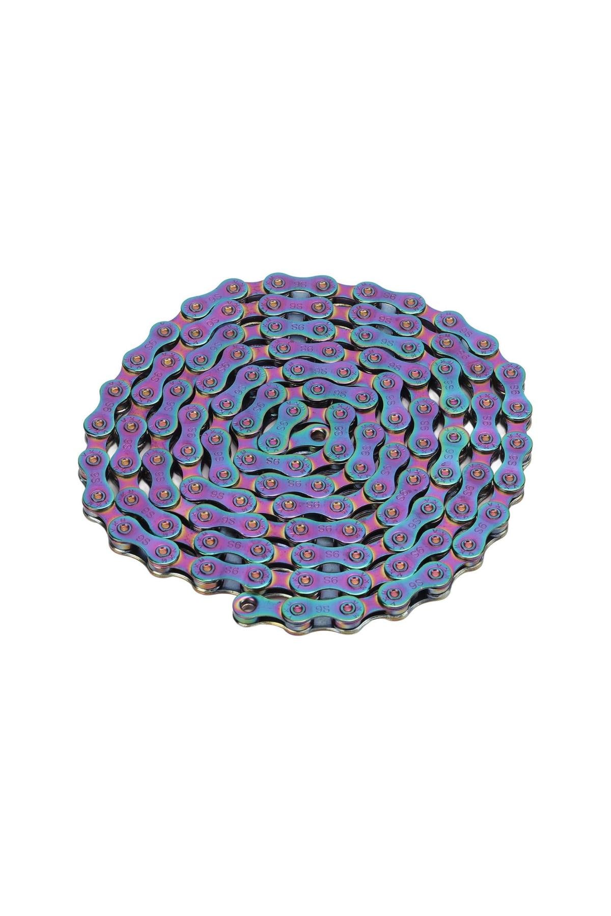 Renkli 9 lu Paslanmaz Bisiklet Zinciri Renkli Galvanik Mekanik Tamir Zinciri